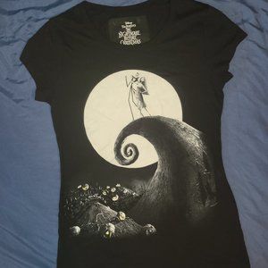 Tim Burton's The Nightmare Before Christmas Jack and Sally T-shirt Jr Sz Med